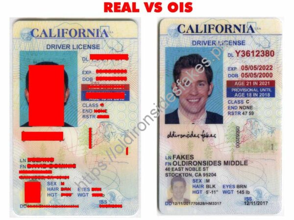 OldIronsidesFakes PH - California Driver License(Old CA U21)