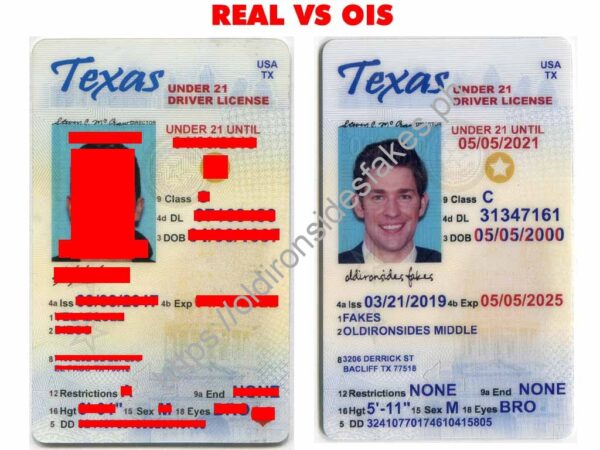 OldIronsidesFakes PH - Texas Driver License(Old TX U21)