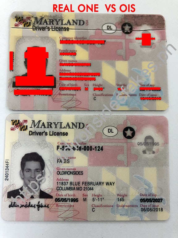 Maryland Driver License (New MD) - OldIronsidesFakes PH
